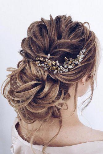 wedding hairstyles every hair length low elegant textured updo with accessories elstilespb