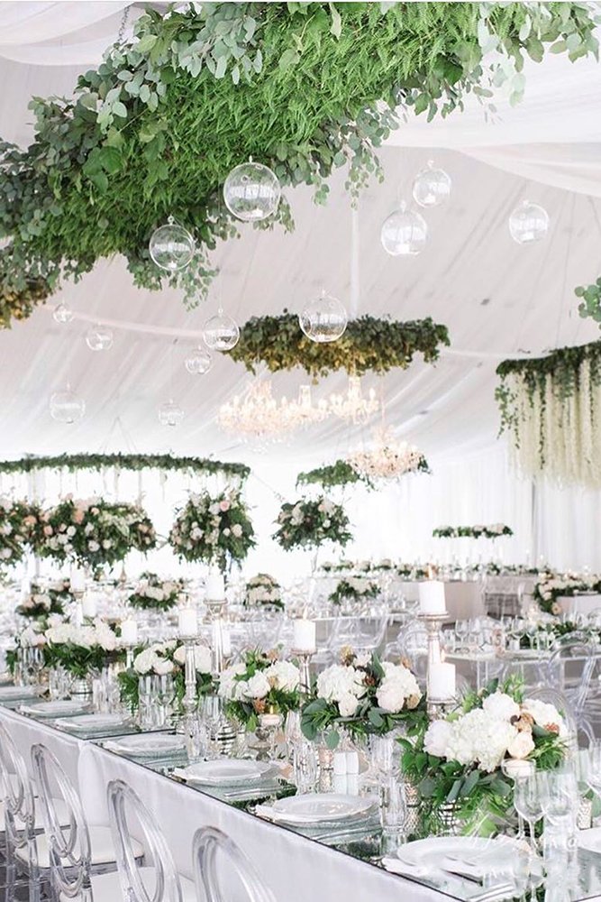 wedding tent elegant white with mirror decorations roses and greenery blushwedphotos