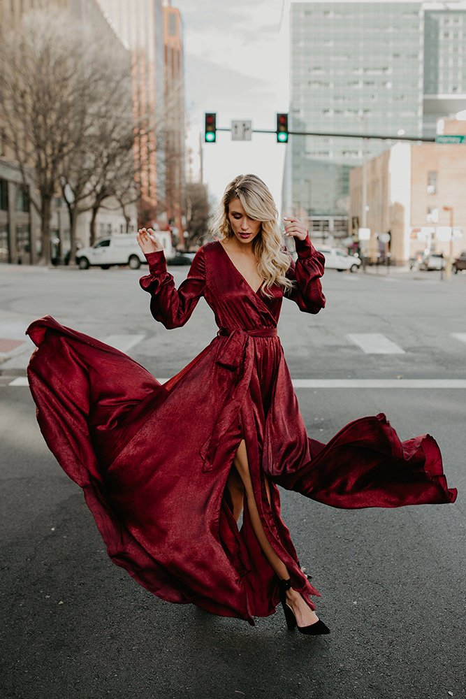 burgundy wedding attire