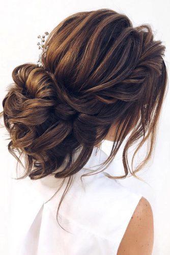 elstile wedding hairstyles volume low bun on short hair elstilela