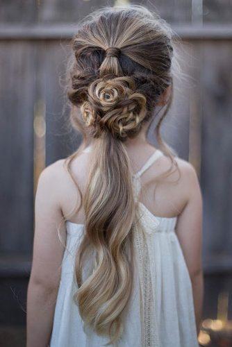 39 Cute Flower Girl Hairstyles 2020 Update Wedding Forward