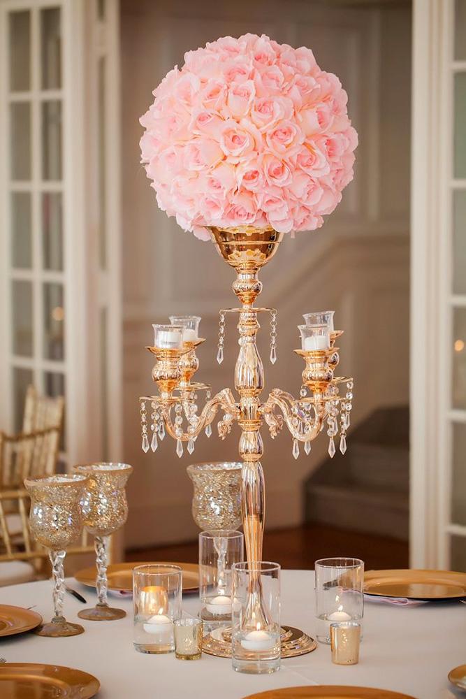 tall wedding centerpieces elegant candelabrum with flowers casey hendrickson photography