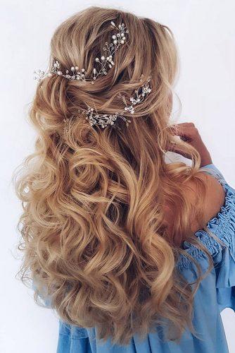 33 Wedding Hairstyles With Hair Down | Page 9 of 12 | Wedding Forward