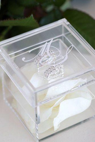 wedding monogram acrylic ring box