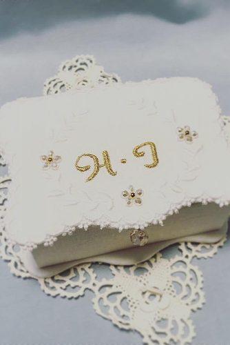 wedding monogram monogrammed ring box