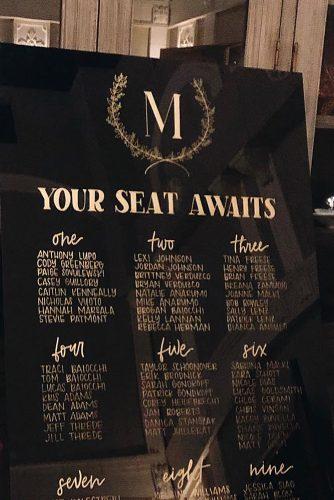 wedding monogram monogrammed seating chart