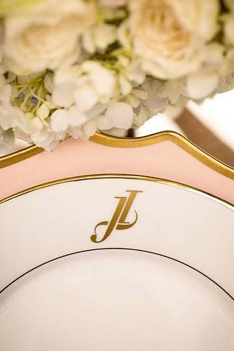 wedding monogram plate with monogram for wedding