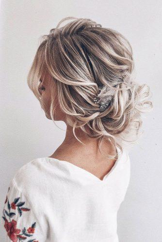 updos for short hair wedding