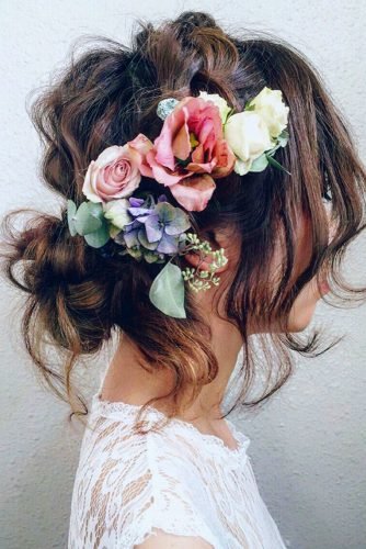 wedding updos for short hair wildflower bridal updo for short hair hội mẫu make up đồng xoài bình phước