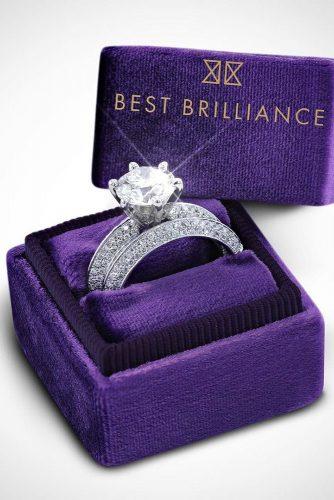 best brilliance engagement rings diamond round cut white gold wedding set