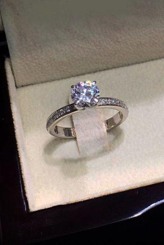 best brilliance engagement rings diamond solitaire pave band white gold