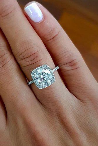 best brilliance engagement rings pave band diamond halo round cut
