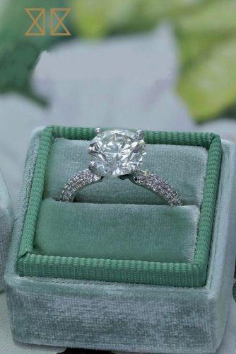 best brilliance engagement rings pave band white gold round cut