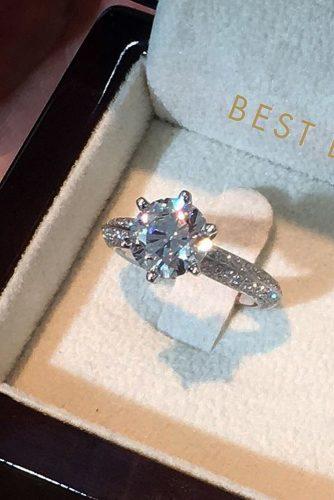 best brilliance engagement rings round cut diamond solitaire white gold