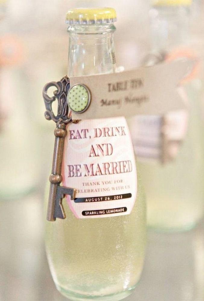 cheap wedding favors bottle with key Glass Jar Photography