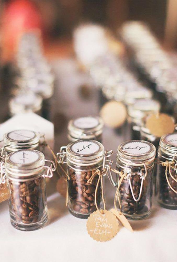 cheap wedding favors coffe gift Heather Jowett Photography