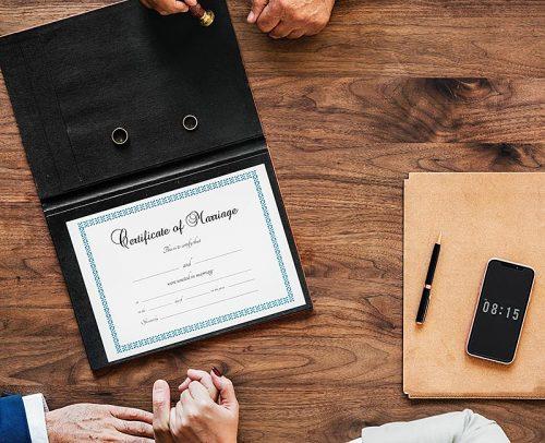 how to change your name marriage license