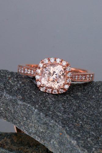 precision cut sapphires and gemstones by rogerio graca halo cushion cut sapphire rose gold
