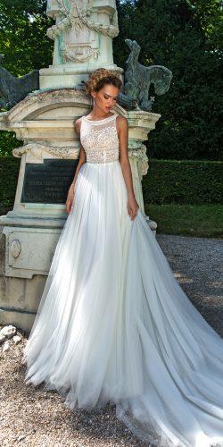 crystal design 2018 wedding dresses lace bateau neckline straight sleeveless style buffy