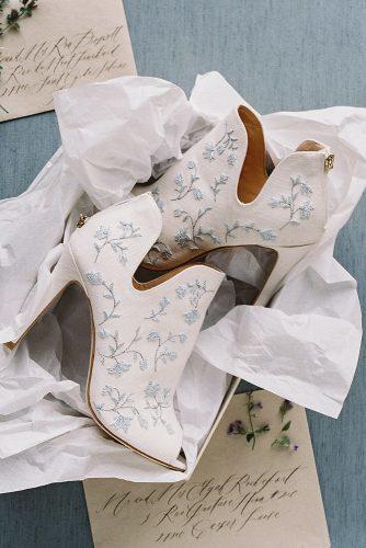 bridal booties floral ornament with open tor wedding shoes trends bella belle peony
