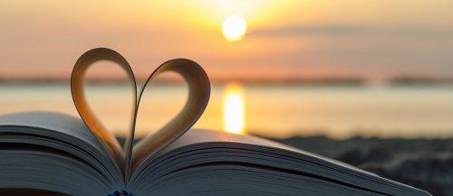 love quotes book heart sunset