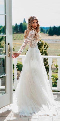 modest lace wedding dresses with sleeves