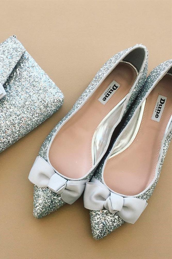 silver dress flats for wedding
