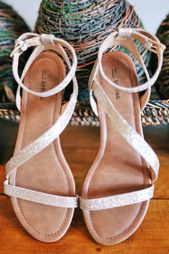 silver wedding shoes trendy sandals ankle straps modern brandy angel