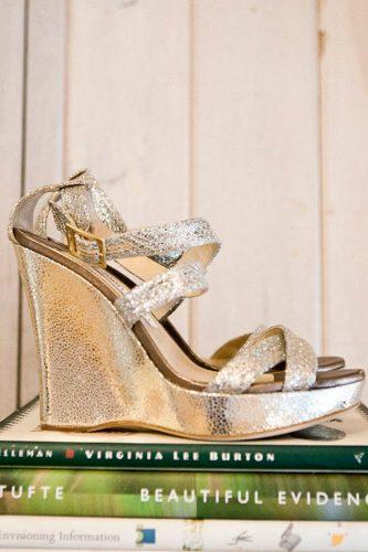 silver wedge ankle straps comfortable wedding shoes llanes