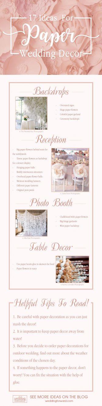wedding decor ideas paper wedding decor