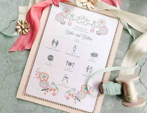 5 wedding program template