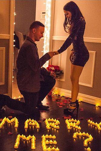 when to get married proposal candles romantic couple