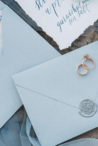 beach wedding nautical invitations blue tone