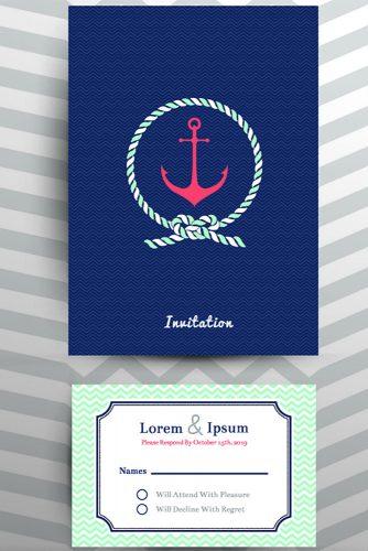 beach wedding sea themed invitations