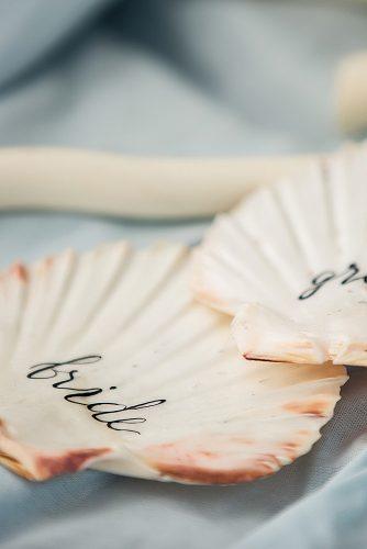 beach wedding shell table decor