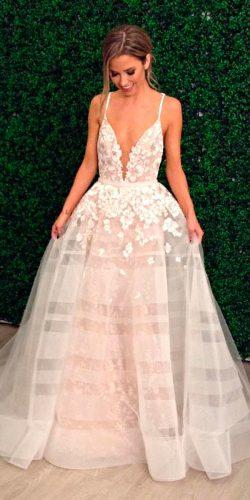 hayley paige wedding dresses a line blush deep plunging v neck lace spaghetti straps