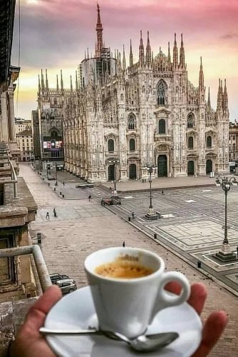 honeymoon in italy milan view cathedral