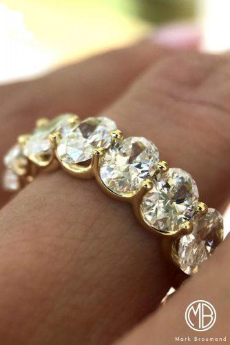 mark broumand engagement rings band yellow gold oval cut diamond
