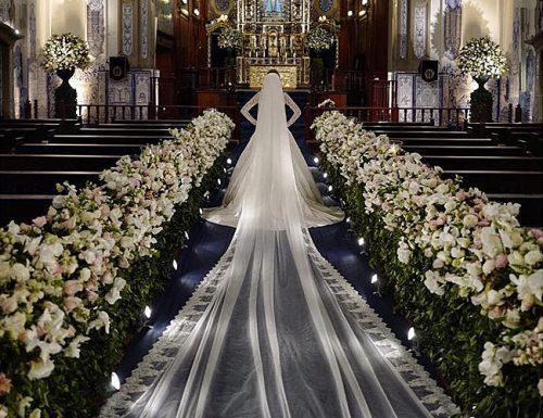 wedding ceremony beautiful bride church