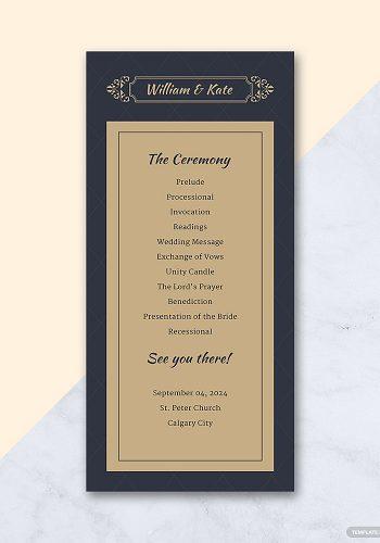 wedding program templates for word