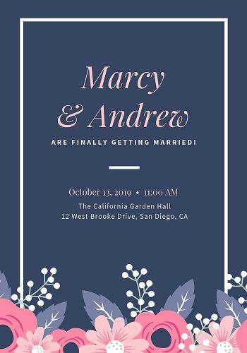 wedding program template floral wedding program template