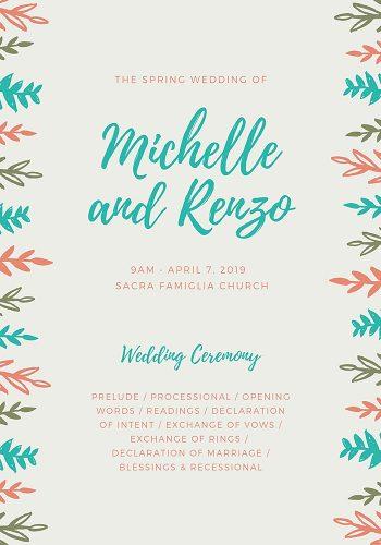 21 Printable Wedding Program Template Ideas Wedding Forward