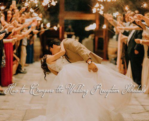 wedding reception timeline kiss newlyweds beautiful