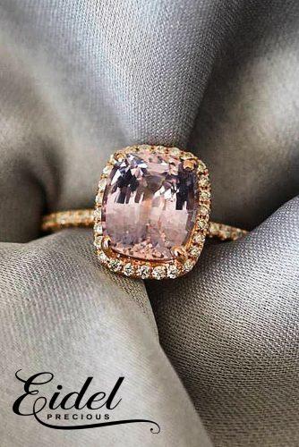 eidel precious engagement rings rose gold pave band oval cut