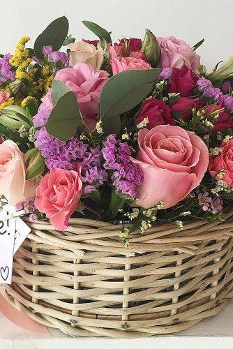 engagement gifts gift basket flowers