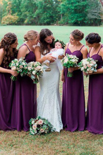 fall color palette long sweetheart neck spaghetti straps ultra violet bridesmaid dresses barijayfashions
