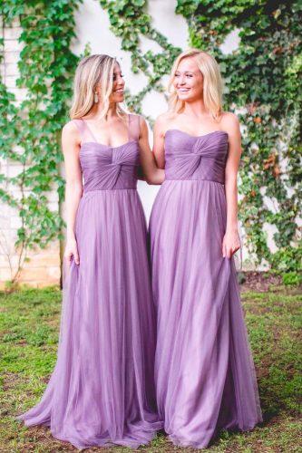 fall color palette ultra violet long straight strapless sweetheart neck bridesmaid dresses shop revelry