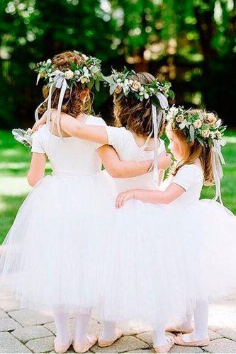 flower girl dresses tulle mid length with short sleeves olivialeigh