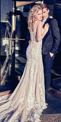maggie sottero fit and flare lace open back with straps sleeveless wedding dresses abbie