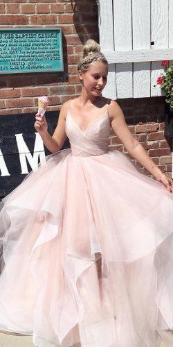  wedding dresses fall 2018 ball gown with straps blush ruffled skirt hayley paige